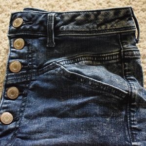 American Eagle High Waisted Button Front Shorts